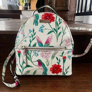 Kate Spade saffiano leather ivory humingbird small backpack